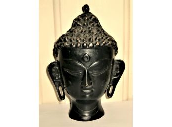 BRONZE BUDDHA HEAD VINTAGE W/CASTLE MARK 7 3/4 IN- WE CAN SHIP!