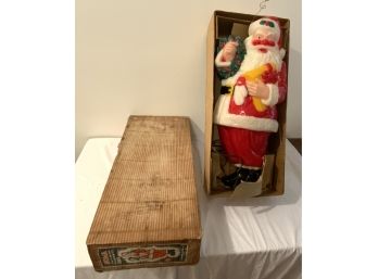 VINTAGE NOMA SANTA CLAUS 2 1/2 FT CHRISTMAS LIGHT WITH BOX- WE CAN SHIP!