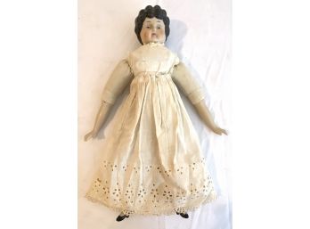 VINTAGE CHINA HEAD PORCELAIN DOLL 17 INCH L- WE CAN SHIP!!