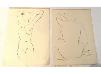 2 MATISSE NUDES LITHOGRAPHS FRENCH UNFRAMED- WE CAN SHIP