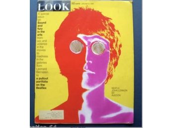 LOOK MAGAZINE 1/9/68  BEATLE JOHN LENNON WITH INSERTS By AVEDON- WE CAN SHIP!