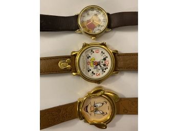 3 VINTAGE DISNEY WATCHES-NOT TESTED!  WE CAN SHIP!!