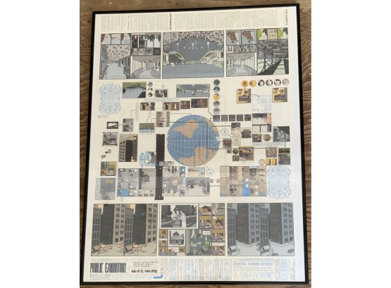 CHRIS WARE 2006 CHICAGO MUSEUM OF CONTEMPORARY ART EXHIBITION POSTER  18 1/2 X 24 Inch Framed- WE CAN SHIP!