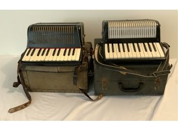 2 STUDENT GRADE WORKING ACCORDIONS - V. GALERI & CASALI W/CASES- WE CAN SHIP!