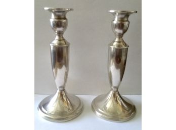 PR TOWLE STERLING SILVER WEIGHTED CANDLESTICKS 7 1/2 IN H - WE CAN SHIP!