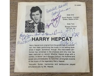 HARRY HEPCAT AUTOGRAPHED 45 RECORD- SEE NOTE BELOW FROM HARRY 4/2021 -WE CAN SHIP!
