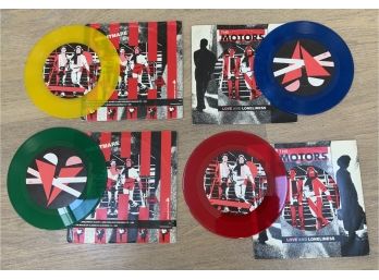 4 THE MOTORS 1980 LOVE & LONELINESS RECORDS- RED, BLUE, YELLOW, GREEN-WE CAN SHIP!