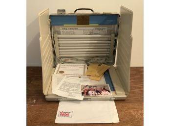 2000 PRESIDENTIAL  FLORIDA VOTING MACHINE  FROM BUSH-GORE ELECTION- AUTOGRAPHED ELECTION PHOTO- BALLOTS-ETC