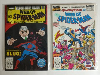 2 Marvel Comics, Web Of Spider-man, Annual 4 1988 & Annual 5 1989