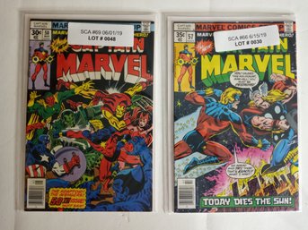2 Marvel Comics, The New Captain Marvel, Issue 50 & 57, Mar-Vell Version