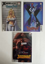 3 Marvel Comics, X-men Black Comics, 3 Variant Covers Of Issue #1, Emma Frost, Mystique, Juggernaut