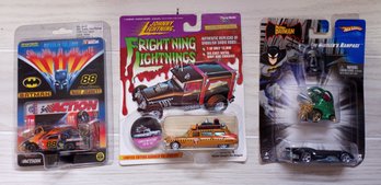 3 Never Opened Toy Cars: 2 Batman Related, 1 Ghostbusters
