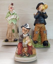 2 Melody In Motion Figurines: Willie On Parade, Accordian Clown, 1 Whimsical's Figurine