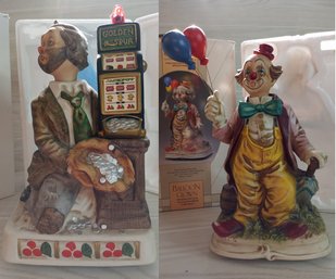 2 Melody In Motion Figurines: Jackpot Willie & Balloon Clown