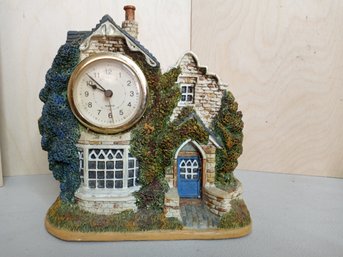 Standing Clock Decorated Like A Home