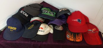 13 Baseball Caps: Includes Caps For The Patiots, Boston, Corvette, And More (see Photos)