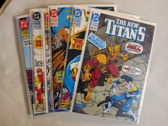 8 DC Comics, The New Titans: Issues: No 82 - 89. Comics Are Bagged And Boarded