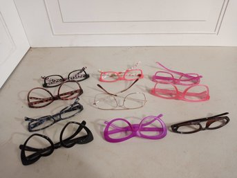 10 Pairs Of Glasses Frames (no Glass)