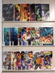 14 DC Comics. Justice League #1 - 6, 8, 10, 11, 14-18, 21 - 23. Many Are Bagged And Boarded