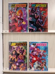 4 DC Comics. Justice League No Justice Mini Series, Issues 1 - 4. Comics Are Bagged And Boarded.
