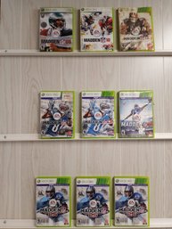 9 Madden NFL Games For The XBox 360.