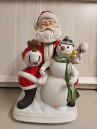 Limited Edition 2000 '2002 Santa Claus', Melody In Motion Figurine, Hand-painted Porcelain Bisque Finish