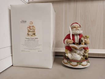 Limited Edition '2003 Santa Claus' Melody In Motion Figurine, Hand-painted Porcelain Bisque Finish