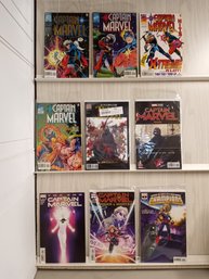 9 Marvel Comics. All Captain Marvel Related.