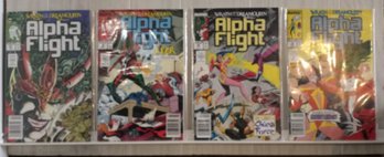 4 Marvel Comics, Alpha Flight #67 - 70 'Wrath Of The DreamQueen' Series, Parts 1 - 4