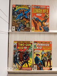 4 Comic Books: 3 Western Related, 1 Superman Related, Jonah Hex, Two-Gun Kid, Rawhide Kid