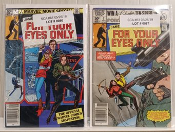 2 Marvel Comics, A Marvel Movie Special James Bond For Your Eyes Only