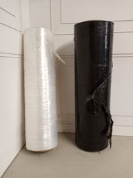 2 Large Rolls Of Shrink Wrap, One Clear, One Black