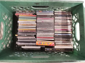A Green Milkcrate Full Of CD's. See Pictures For What Is Included In The Lot.