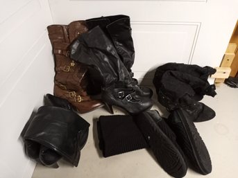 5 Sets Of Women's Boots, Size 9 To 10.
