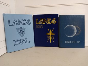 3 Yearbooks: Malden Catholic High School Years 1982 And 1983, & Quabbin Regional High School 1982.