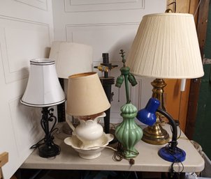 7 Fun Desk/table Lamps, See Pictures For Details On Styles