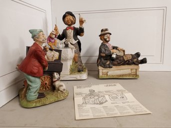 3 Melody In Motion Figures: Willie, 10th Anniversary And An Organ Grinder