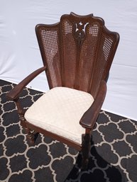 Dramatic Wooden Chair With Removeable Cushion.  Nice Gothic Look