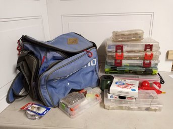 Huge Lot Of Fishing Gear:  Lures, Tackle Boxes And Trays, See Photos