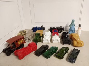 16 Avon Brand Cologne Bottles. Most Are Cars. Some Still Have Liquid Inside. See Photos