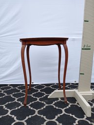 Uniquely Styled Table, Wood, Combination Oval And Rectangular Top, Curved Legs, @2 1/2' Tall
