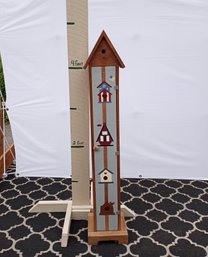 Birdhouse Themed CD Tower With CD's, Height 58'