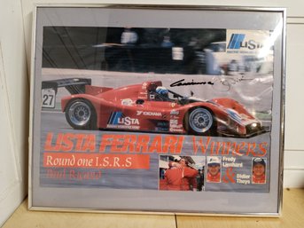 Framed 'Lista Ferrari Winners' Poster