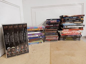 Large Assortment Of Music CDs And Movie DVDs. Some Never Opened. See Pictures For Details.