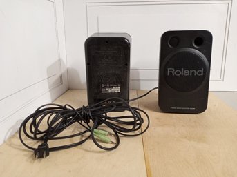2 Oland Brand Stereo Micro Monitors And Wires