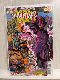 1 Marvel Comic: History Of The Marvel Universe. Comic Is Bagged And Boarded.