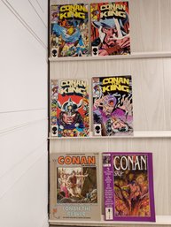 6 Marvel Comics Conan Related. See Pics For Titles And Issue Numbers.