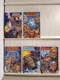5  Maximum Comics: Battlestar Galactica Related.  See Pics For Titles And Issue Number