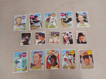 1960s Redsox Baseball Cards.  10 Baseball Cards And 5 Baseball Related Player Stickers
