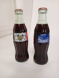 2 Football Themed Bottles Of Coke: Super Bowl XXXI, And NE Patriots